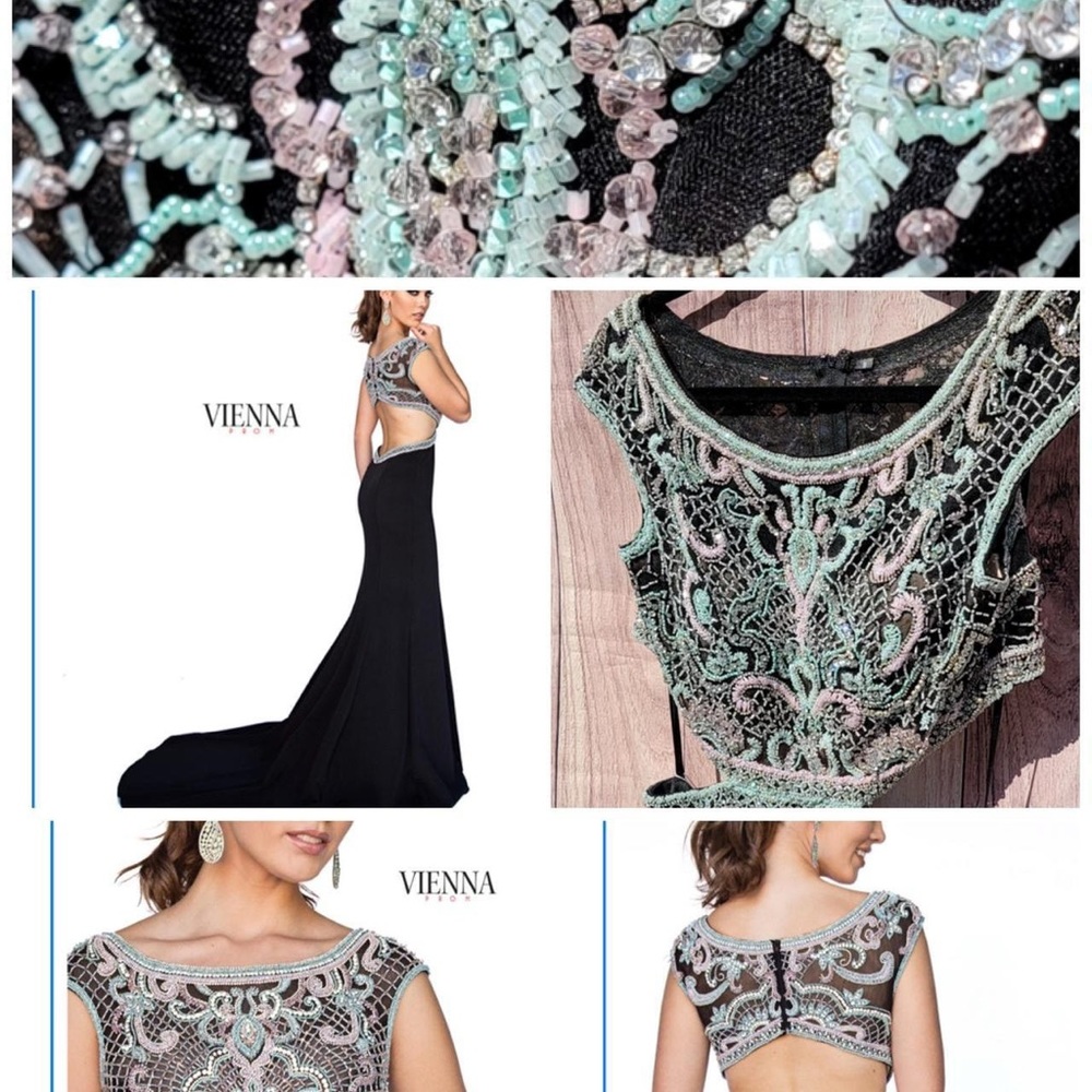 Formal beaded prom dress